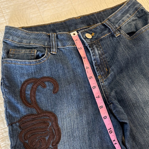 Boston Proper 4 Flare Denim Embellished Leg Like New Vintage Y2K - Picture 8 of 9